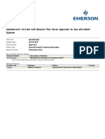 KBA Symmetricom NTS-200 GPS Network Time Server Approved For Use With DeltaV Systems PDF