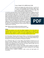 Dela Cruz vs. People G.R. No. 200748, July 23, 2014 Facts: Petitioner Jaime D. Dela Cruz Was Charged With Violation of Section 15, Article II of