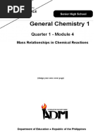 GeneralChemistry1 - Q1 - Mod4 - Mass Rel in Chem RXN - Version1