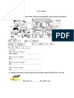 5 x3 15p D D M MY BR HE F M Y S I S: Name: Date: Class: Test Paper