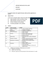 Applied Mech Syllabus