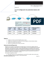 Unidad 4. Recurso 5. Práctica de Laboratorio 5.3.5 Configuración de Parámetros Básicos Del