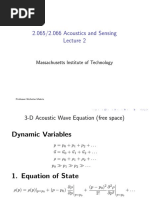 2.065/2.066 Acoustics and Sensing: Massachusetts Institute of Technology