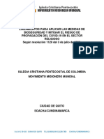 Protocolos de Bioseguridad Movimiento Misionero Mundial Ciudad de Quito