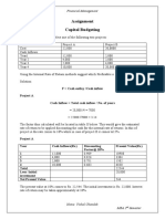 Assignment Capital Budgeting: Financial Management