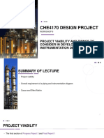 CHE4170 Workshop 9 Project Viability and Things To Consider in Developing PID