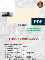 Etica y Deontologia Sílabo - Dr. Héctor Lozano Briceño