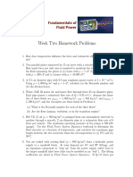 Week Two Homework Problems: Fundamentals of ! Fluid Power