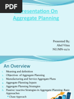 A Presentation On Aggregate Planning