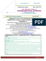 Pharmaceutical Sciences: Frequency of Acute Poisoning Patients Presenting in Holy Family Hospital Medical Emergency