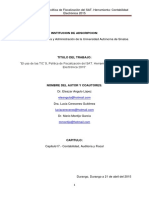 El Uso de Las Tics. Politica de Fiscalizacion Del Sat. Herramienta Contabilidad Electronica 2015