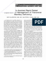 Surgically-Assisted Rapid Palatal Expansion For Management of Transverse Maxillary Deficiency