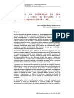 ARTIGO - A Cidade No Despertar Da Era Higiênica - A Cidade Da Parahyba e o Movimento Higienista (1854 1912)