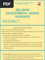 Religión. Sacramento - Orden Sacerdotal. Tercer Grado.