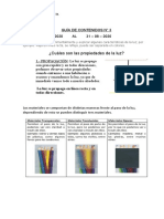 Guía de Contenidos #3 Unidad 2. La Luz y El Sonido