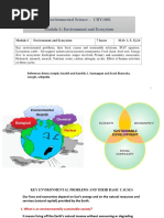 Environmental Science - CHY1002 Module-1: Environment and Ecosystem