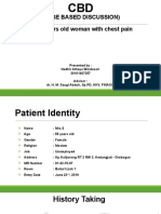 (Case Based Discussion) A-55 Years Old Woman With Chest Pain