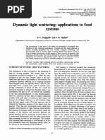 Dynamic Light Scattering: Applications To Food Systems: D. G. Dalgleish and F. R. Hallett#