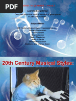 Music 10, Quarter 1, Week 1: Describes Distinctive Musical Elements of Given Pieces in 20th Century Styles