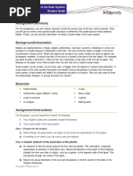 Scale Model of The Solar System Student Guide PDF
