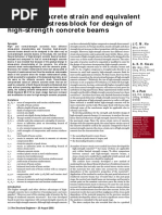 Ultimate Concrete Strain and Equivalent Rectangular Stress Block For Design of High-Strength Concrete Beams