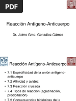 Reacción Antígeno-Anticuerpo: Dr. Jaime Gmo. González Gámez