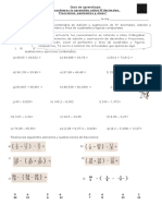 Guia 6º Repaso N° Decimales, Fracciones, Perimetro y Area