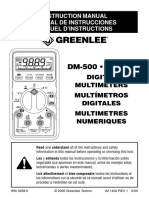 DM-500 - DM-510: Instruction Manual Manual de Instrucciones Manuel D'Instructions