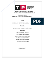 Universidad Tecnológica Del Perú Facultad de Ingeniería Industrial Trabajo Final Empresa Baguetería "La Espiga"