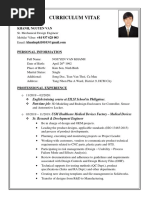 CV - Sr. Mechanical Design Engineer - Khanh Nguyen - EN