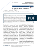 Determinants of Environmental Disclosures of Listed Firms in Ghana