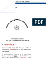 CSS Syllabus - Latest and Updated (Subjects) - 2021