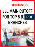 Jee Main Cutoff For Top 5 B.Tech Branches