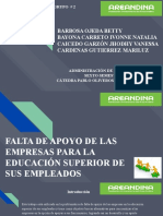 Falta de Apoyo de Las Empresas para La Educacion Superior de Sus Empleados