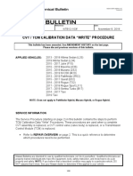 CVT / TCM Calibration Data "Write" Procedure: Applied Vehicles