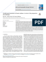 Variable Speed Operation of Francis Turbines A Review of The Perspectives and Challenges