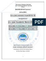 Bachelor of Science (B.SC (ZBC) B.SC (ZBC) /Assign/Ii/Year/ Assignments