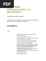 Introduccion A La Metafisica PDF