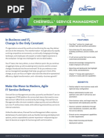 Cherwell Data Sheet Product Overview Service Management