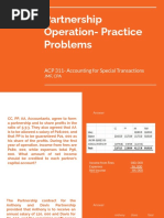 Partnership Operation Practice Problems PDF