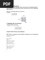 Array of Two Dimension