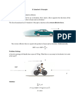 D'Alembert's Principle: REF Ma REF W G