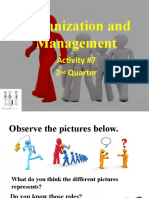 Organization and Management: Activity #7 2 Quarter