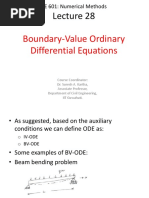 Boundary-Value Ordinary Differential Equations: CE 601: Numerical Methods