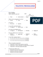 Quiz-Training Programme: Fire Safety