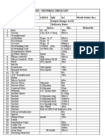 Ges - Material Check List Customer: Capacity: Input Range:240-480V Delivery Date