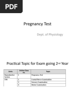 Pregnancy Test: Dept. of Physiology