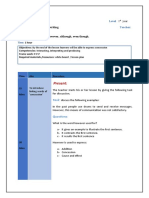 Present:: Unit 4: Level: Sequence: Teacher: Lesson