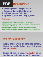 Hot Water Supply: Syllabus