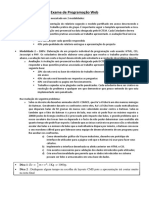 Enunciado - Exame de Programação Web PDF